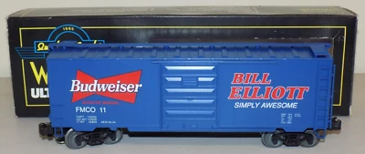 Tren tejedor Bill Elliott simplemente impresionante azul calibre O vagón caja 3 rieles Foto 1 de 4