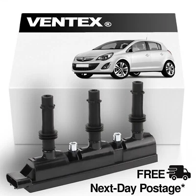 VENTEX® Ignition Coil Pack for Vauxhall Corsa 1.0 2010 2011 2012 2013 2014 - Image 1 of 4
