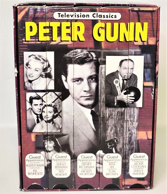 VHS Video Peter Gunn Television Classics Box Set of 5 Tapes Craig Stevens - Image 1 of 4