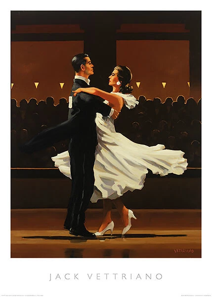 Cartaz com estampa de arte Take this Waltz por Jack Vettriano dança dança 27,5x19,75 - Imagem 1 de 1