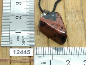 Pendentif OBSIDIENNE MAHOGANY + cordon reglable mineraux pierre lithotherapie - Picture 1 of 1