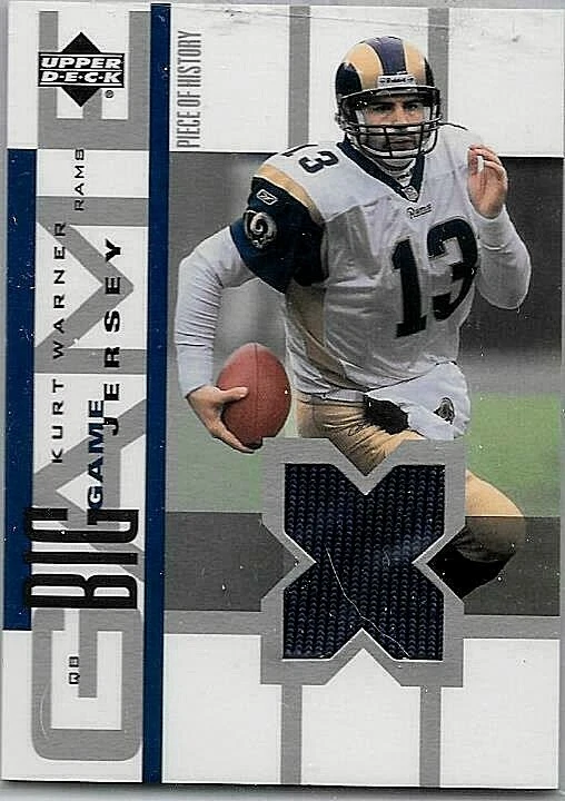 KURT WARNER 2002 UPPER DECK BIG GAME JERSEY GAME USED JERSEY - Image 1 of 1