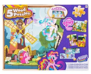 Hasbro (2014) Cardinal My Little Pony Wood Puzzles 5 Different Sizes Pack NEW - Picture 1 of 1