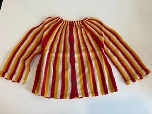 Baby  Girls' Rainbow Scalloped Cotton Cardigan - Picture 1 of 4