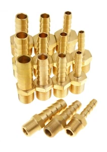 BSP Taper Thread x Hose Tail End Connector Brass Fitting for Air Water & Fuel - Picture 1 of 3