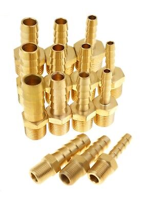 BSP Taper Thread X Hose Tail End Connector Brass Fitting For Air Water & Fuel • 7.25£
