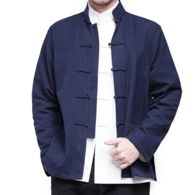 Mens Traditional Chinese Tang Suit Jacket Kung Fu Martial Arts Uniform Outfit - Image 1 of 4