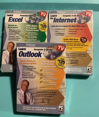 Video Professor Learn Excel-Internet-Outlook. Software PC CD ROM.  Todo NUEVO Foto 1 de 4