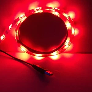 Tiras LED USB ROJAS TV plasma LCD iluminación trasera ambiente cine en casa estado de ánimo ideal - Imagen 1 de 4