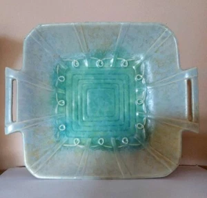 Beswick England Art Deco Square Handled Turquoise Dish 359 - Picture 1 of 5