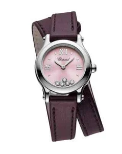 Chopard Happy Sport 25 mm Quartz Lucent Steel with Diamonds - Picture 1 of 5