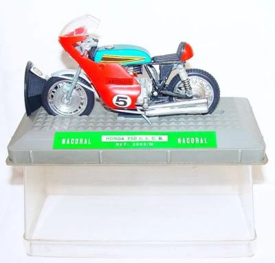 Nacoral Spain 1:16 HONDA CB 750cc RACING Motorcycle + Stand MIB`70 TOP RARE! - Image 1 of 4