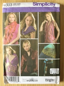 Simplicity 4303 Sewing Pattern Easy Scarves Shawls Uncut - Picture 1 of 2