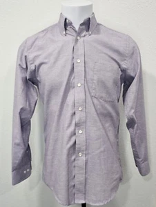 Cambridge Classics Men's Long Sleeve Oxford Button Up Shirt Purple 14.5 32/33 - Picture 1 of 14