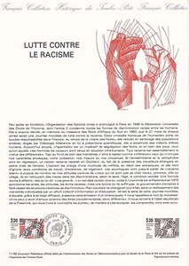 Document Philatélique 1er Jour : 11 1982 - Lutte contre le racisme - Imagen 1 de 1