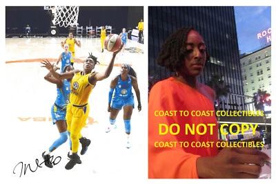 Nneka Ogwumike 签名洛杉矶火花 8 x 10 篮球照片 COA 证明签名。 — 第 1/2 张图片