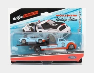 MAISTO 15108-2 Ford USA - Ramp Truck Wrecker With Ford Gt N 9 Heritage Edition 2 - Picture 1 of 1