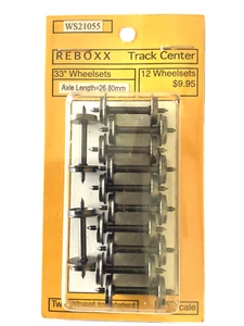 ReBoxx-2 33" HO Semi-scale wheels sets, 1.055" Axle Length, 12/ Pkg, NMRA RP-25 - Picture 1 of 2