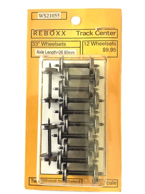 ReBoxx-2 33" HO Semi-scale wheels sets, 1.055" Axle Length, 12/ Pkg, NMRA RP-25 - Image 1 of 2