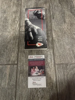 MIKE WEBSTER SIGNED KANSAS CITY CHIEFS 1990 MEDIA GUIDE JSA COA AUTOGRAPHED HOF - Image 1 of 4