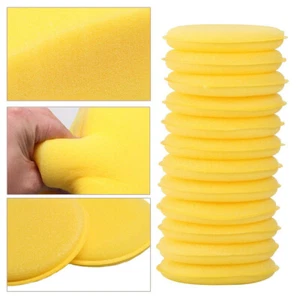 12pcs Round Car Waxing Polish Foam Sponge Wax Applicator Cleaning Detailing Pads - Picture 1 of 11