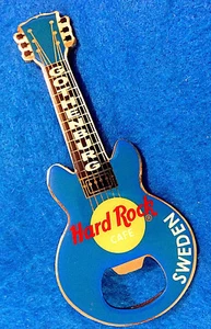 GOTHENBURG BLUE ACOUSTIC MAGNET BOTTLE OPENER GUITAR Hard Rock Cafe not pin - Picture 1 of 1