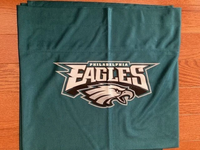 Cenefa de ventana Philadelphia Eagles 88" de largo x 16,5" de ancho hecha en EE. UU. - USADA EN EXCELENTE ESTADO Foto 1 de 4