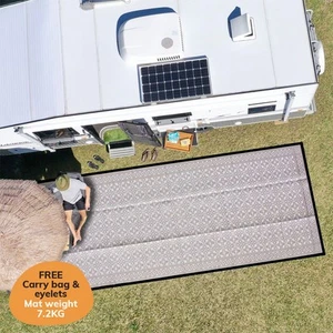 Caravan & Camping Mat | Outdoor Rug | RECYCLED Plastic Mat | Fawn 6m - Picture 1 of 3