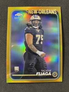 2024 Topps Chrome - Rookie Taliese Fuaga #296 TRUE Gold Refractor /50 (RC) - Picture 1 of 1