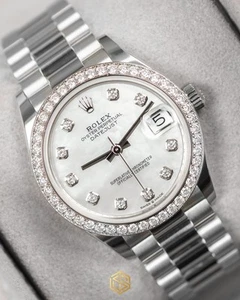 Rolex 278289RBR Datejust 31mm Mother of Pearl Dial White Gold 2019 Full Set Watc - Picture 1 of 8