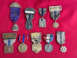 Group Lot Of 9 American Legion/Military Medals - Picture 1 of 16
