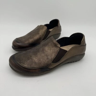 Nuevo Mocasín Sin Cordones NAOT Moana Marrón Bronce Dorado $195 Multi Cuero Talla 38/7 Foto 1 de 4