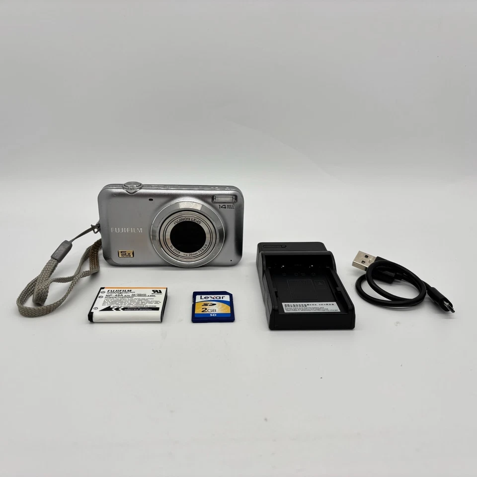 FujiFilm FinPix JX250 14MP CCD Compact Digital Camera Y2K w/ 2GB SD Card Tested - Image 1 of 4