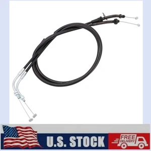 Black Throttle Cable Wires For Yamaha DragStar DS V-star XVS400 XVS650 1998-2016 - Picture 1 of 8