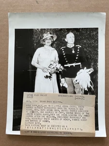 NEWS PHOTO 1936 Hyde Park NY St James Church Wedding Ruth Owen Capt Rohde #171 - Picture 1 of 4