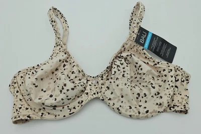 Bali Bra Womens 36C Beige Leopard Print Smoothing Underwire Unlined DF3383 - Image 1 of 4