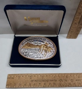 MONTANA 1889 1989 Centennial - BELT BUCKLE - 1021 /5000 - listing #8238 - Picture 1 of 10