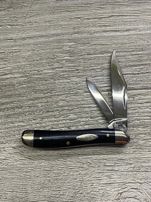 Navaja de bolsillo Case XX 1972 8 puntos 2220 negra 2 hojas - casi como nueva Foto 1 de 4