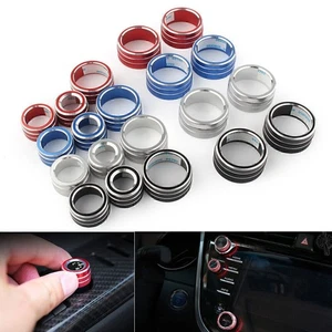 Cubiertas de perilla de interruptor de botones de audio y aire acondicionado 5 piezas para Toyota Camry 2018 rojo - Imagen 1 de 9