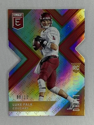 Panini Elite Draft Picks 2018 #120b Luke Falk Status Die Cut Gold #/10 Foto 1 de 2