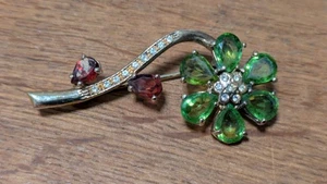 traumhafte Art Deco .925 Silber Brosche Blume Blüte vergoldet TRAUM !!! - Bild 1 von 4