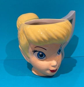 Disney Tinkerbell 3D Head Shaped Ceramic Mug Cup Peter Pan 12cm tall Fairy - Picture 1 of 5
