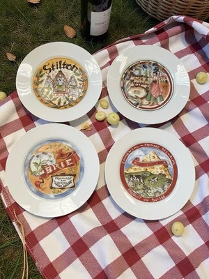 Juego de platos de aperitivo de queso francés herrajes de restauración diestro de colección (4) Fromage Brie Foto 1 de 4