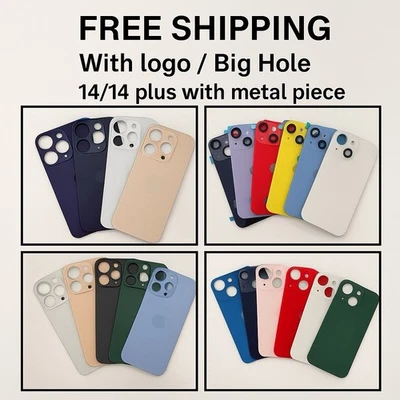 Back Glass Replacement Big hole For iPhone 8 SE XR X XS 11 12 13 14 Pro Max - Image 1 of 4