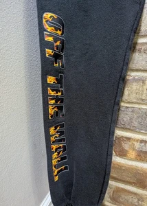 Vans Off The Wall Jogger Sweatpants Youth XL Black Flames Fire Old Skool Skater - Picture 1 of 7