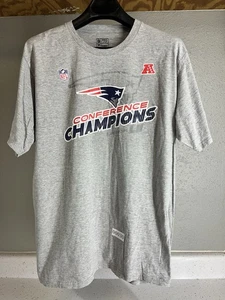 Camiseta New England Patriots NFL Campeones de la Conferencia Fanáticos Gris Hombre’s XL - Imagen 1 de 7