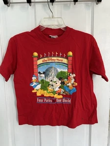 Vintage Kids Disney T-shirt Red Size M - Picture 1 of 4