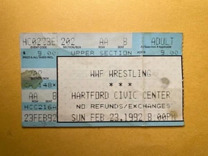 WWF Wrestling 1992 Ticket Stub Hogan Piper Flair Undertaker Hartford CT RARE - Bild 1 von 2