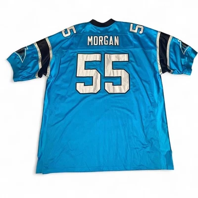 Camiseta deportiva de los Carolina Panthers Dan Morgan para hombre 60 NFL fútbol Reebok On Field Foto 1 de 4
