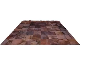 MAGNIFICENT LARGE PATCHWORK COW HIDE RUG  - Picture 1 of 12